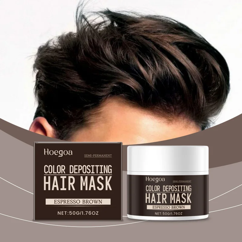 

Dark Brown Hair Dye With Plant Extracts - Moisturizing Color Cream, Covers Gray Hair, Gentle Formula, Easy To Use At Home