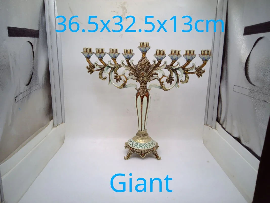 

Judaism Candlestick 9-Branched Hanukkah Menorahs, Holiday & Shabbat Candles Holders