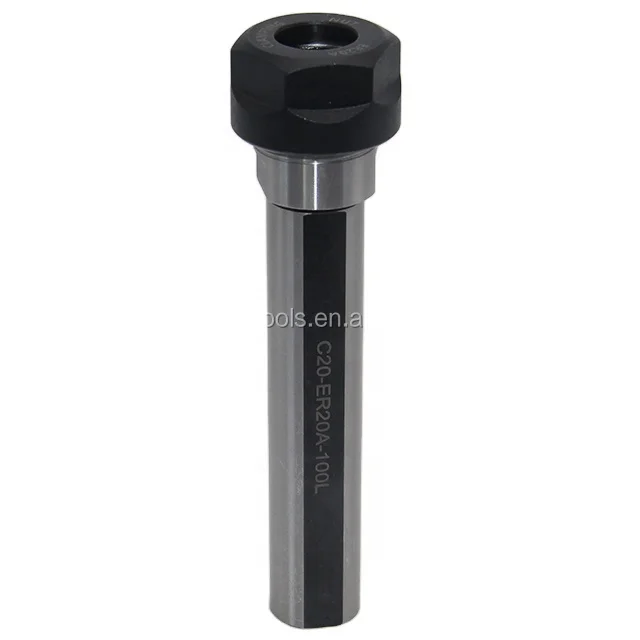 ER Collet Straight Shank Holder High Quality C20 Straight Shank with Mini Nut C20-ER25-100  Extension Bar