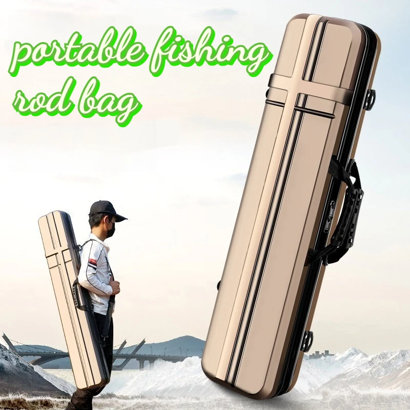 

Large-capacity Hard-shell Fish Rod Bag Lightweight Widened Fishing Gear Bags Three-layer Portable Fishing Rods Storage Bags