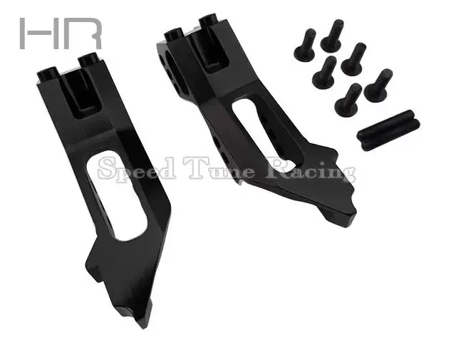 Hot Racing HRARRT30U01 Black Aluminum Rear Upper Shock Mount (2) for Axial RR10 Bomber AX90048/AX90053, Replace AX31320