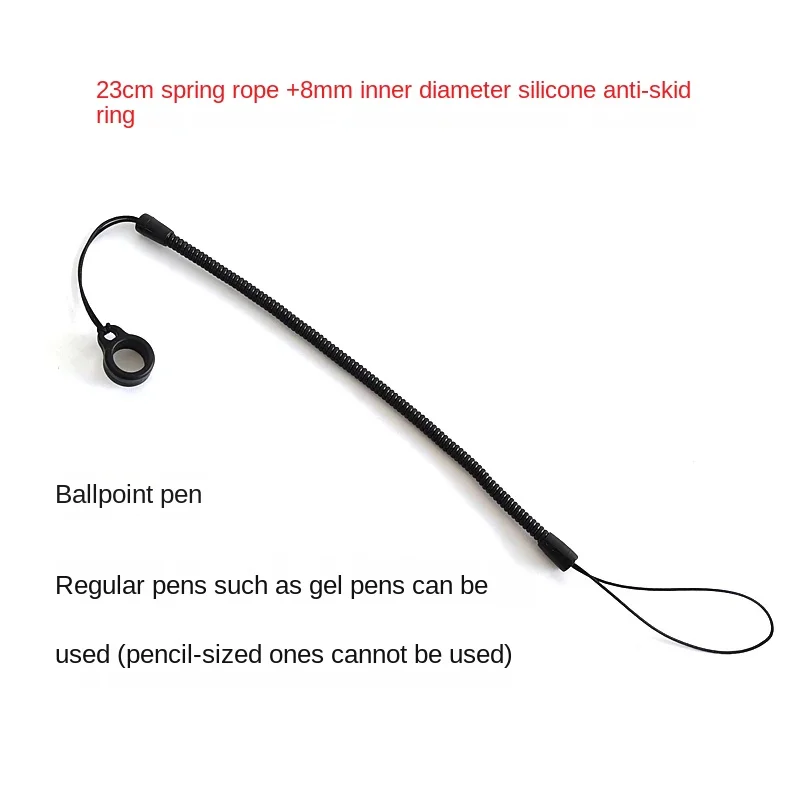 Fixed Seat Spring Rope Touch Pen Anti Loss Silicone Ring Writing Order Board Pen Insert  Pencil Holder Office Accessories