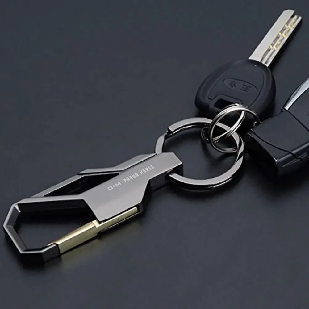 1Pc Simple Business Men Key Ring Heavy Duty Zinc Alloy Carabiner Car Key Chains Pendant Accessories Gift