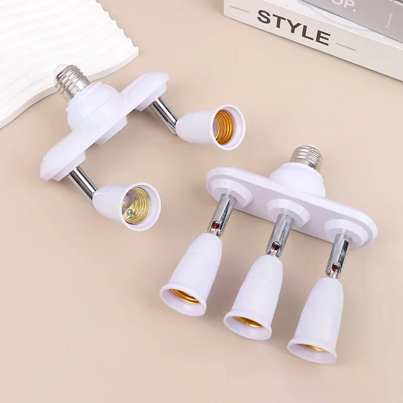 2/3 In 1 E26 E27 To E26 E27 Screw LED Lamp Bulb Base Splitter 1 To 2/3 E27 Light Socket Holder Adapter Extender