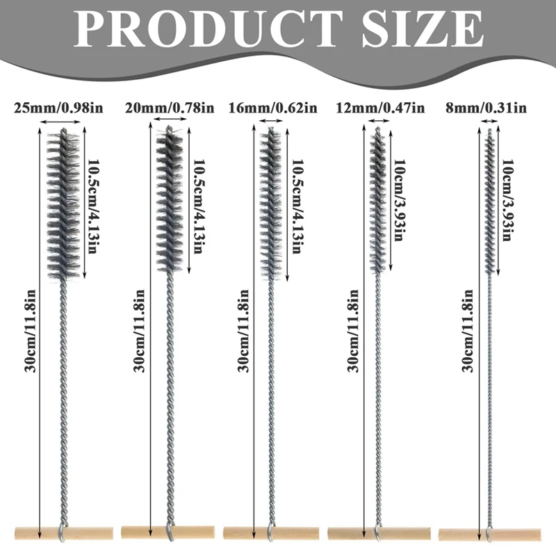 2025 الاتجاه ثقب الحفر مجموعة فرش عدة 8/12/16/20/25 مللي متر تنظيف فرشاة مجموعة ثقب الفولاذ المقاوم للصدأ فرش تنظيف فرشاة للمطرقة الدكتور #4