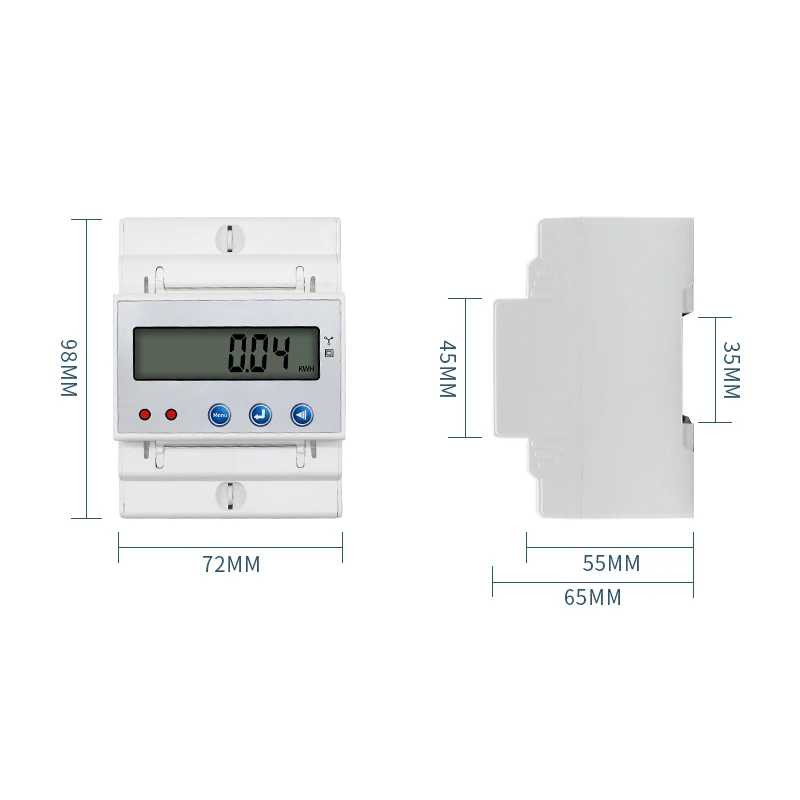 Three Phase Multifunctional Energy Meter V A HZ RS485 4P Electronic Watt Power Consumption Energy Meter LCD