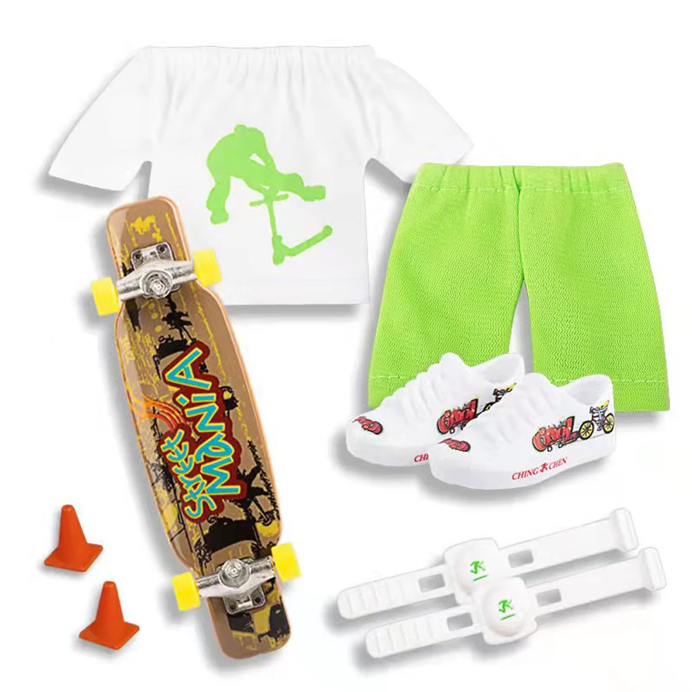 Set Complet Trottinette à Doigts – Skateboard, Chaussures, Barrières – Jouet De Doigt Pour Enfants Et Adultes
