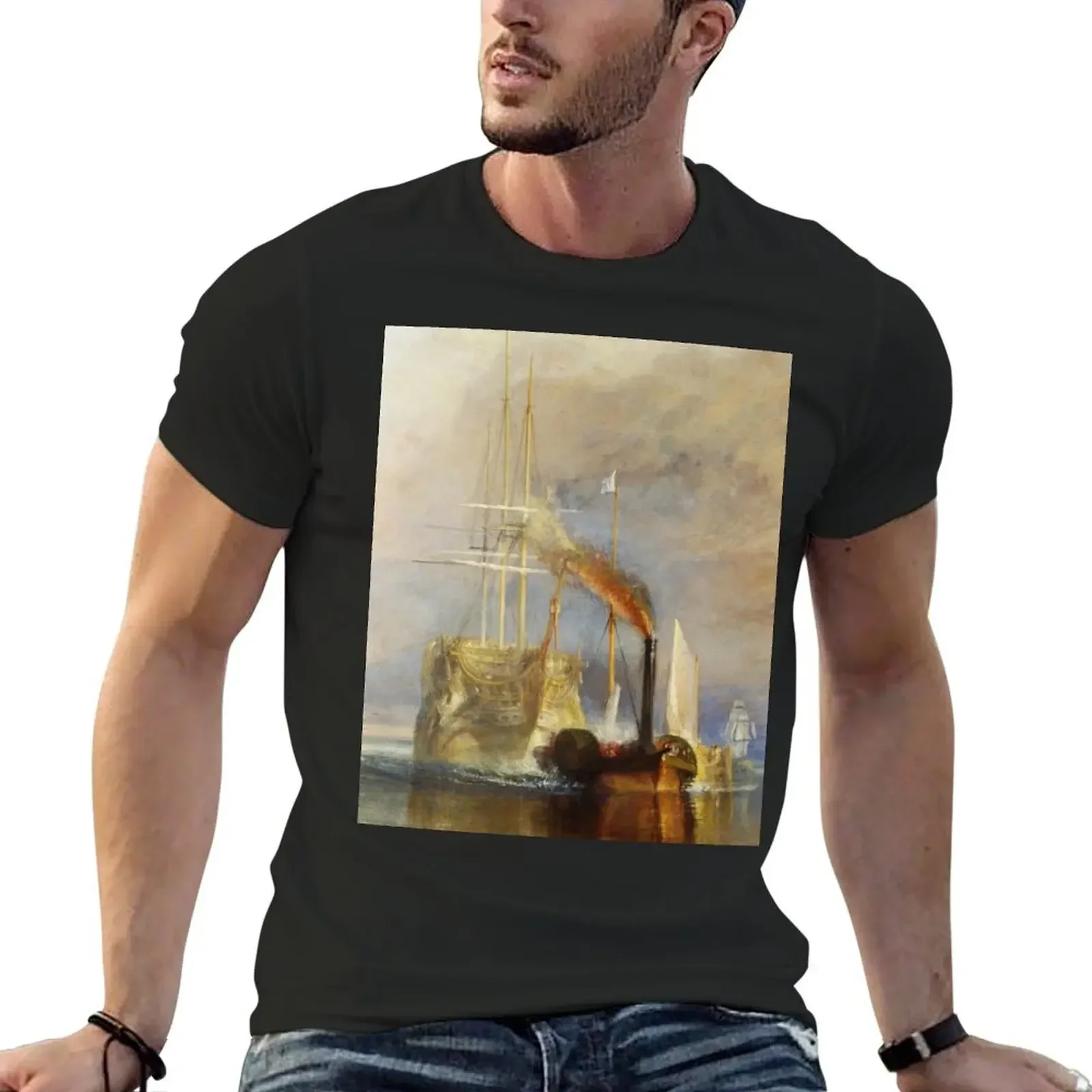 The Fighting Temeraire by JMW Turner T-Shirt summer tops cheap stuff mens white t shirts