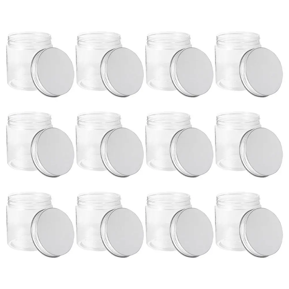 12 Frascos Portátiles Mini de Almacenamiento Estilo Mason con Tapa de Aluminio Hermética, Frascos Pequeños Transparentes para Mermelada, Miel, Té, Granos de Café, Uso Exterior