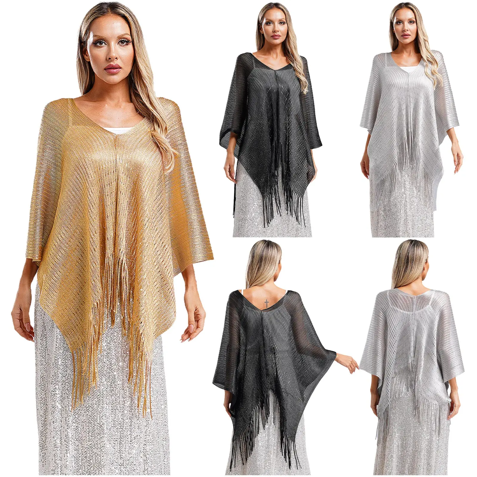 Shawl Summer Spring Autumn New Women's Top Tassel Shawl Cape Ponchos Knit Shawl Scarf for Evening Prom Cape Bathing Suit