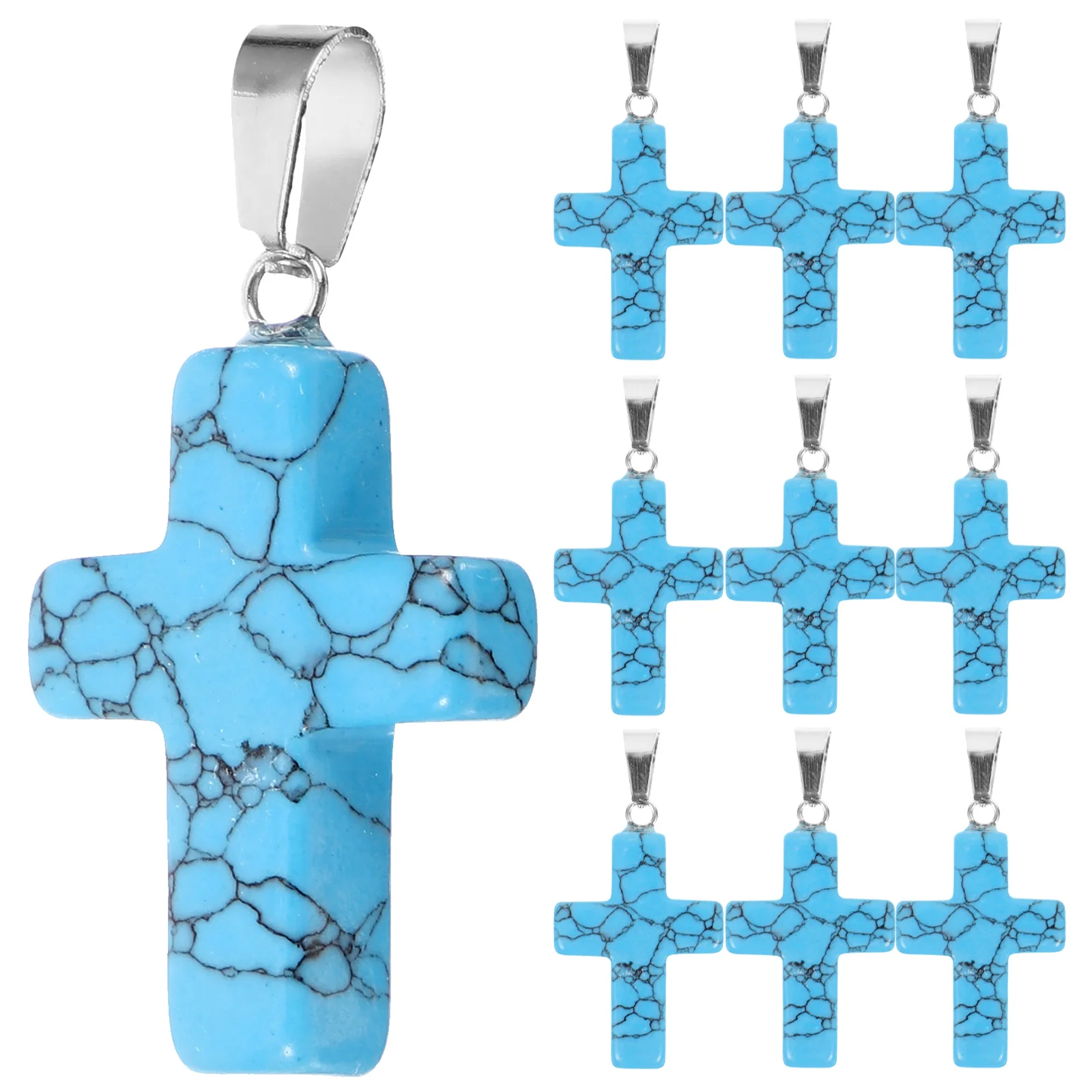 

10Pcs Cross Charm Pendants Vintage Colors Small Size Jewelry Charms for Necklace Bracelet Earring DIY Crafts Jewelry Charms