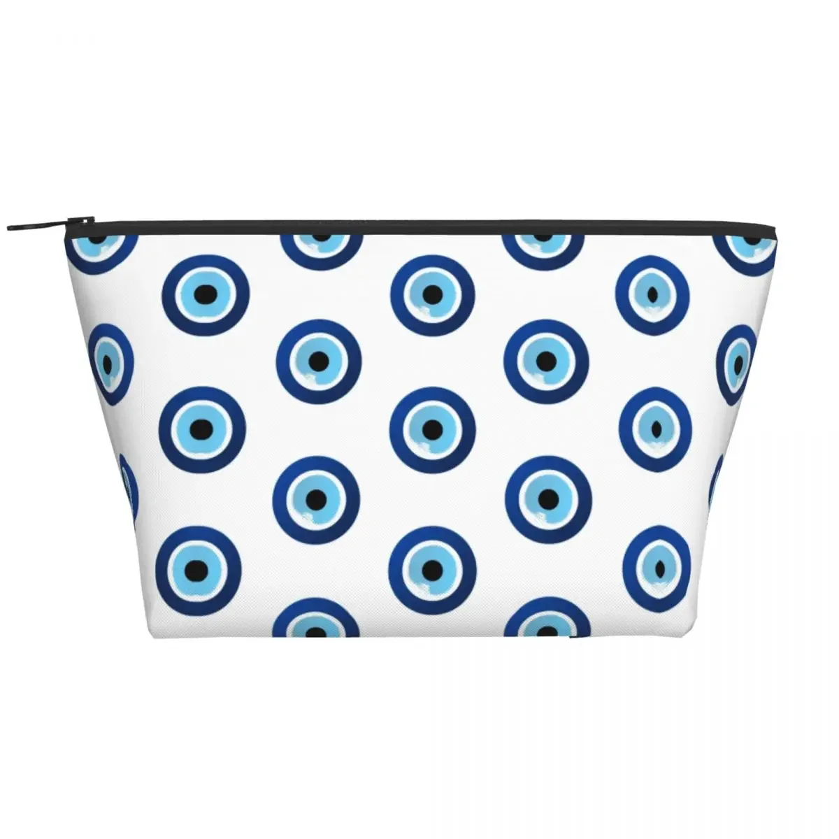 Kawaii Greek Evil Eye Hamsa Travel Toiletry Bag for Women Nazar Amulet Boho Charm Makeup Cosmetic Bag Beauty Storage Dopp Kit