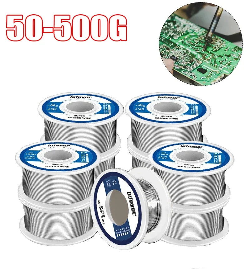 50g-500g Solder Tin Wire Eco-friendly Low Melting Point Flux Melt Rosin Core Solder Roll For Soldering Electrical Repair Tool