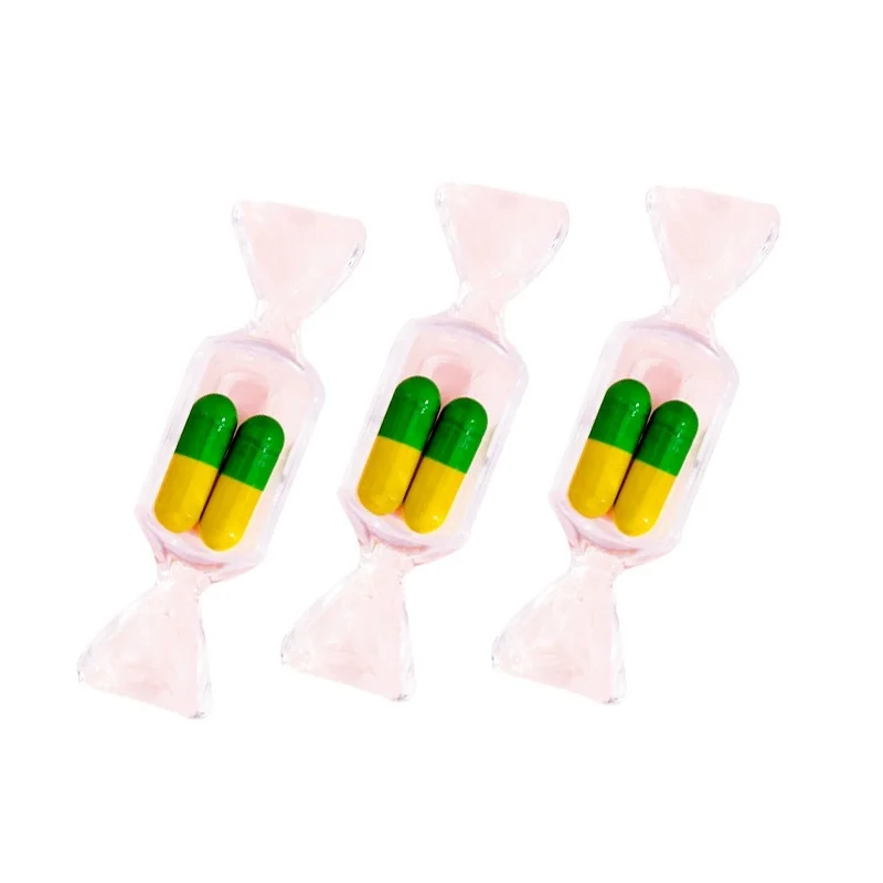 

1Pcs Creative Transparent Candy Shape Mini Plastic Box Rings Earrings Jewelry Box Jewellery Storage Boxes Organizer Box Gift