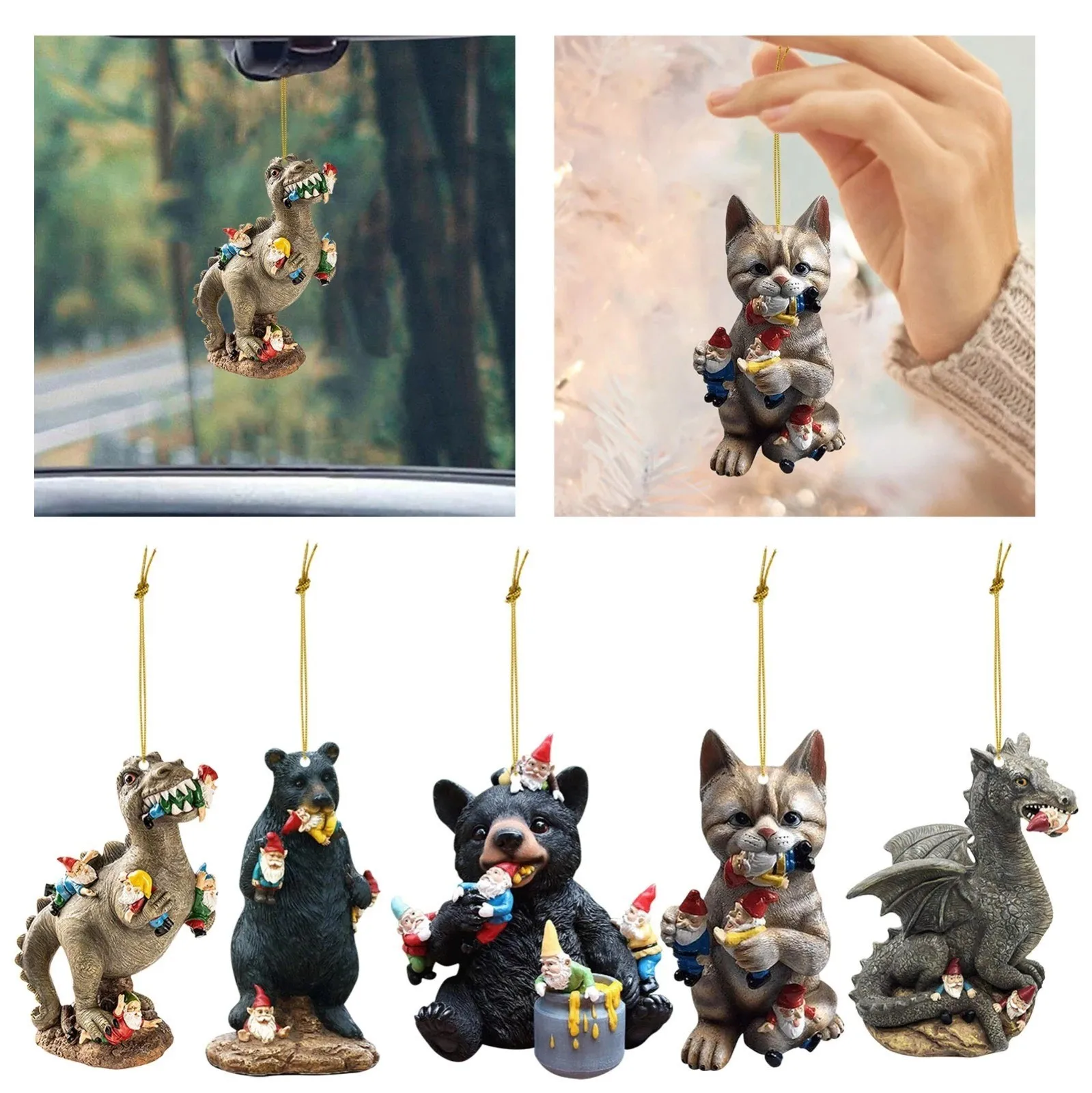 Kätzchen hängen Ornamente Weihnachts dekoration Acryl Katze Auto Fensters chrank kreative Anhänger Weihnachts baum Dekor