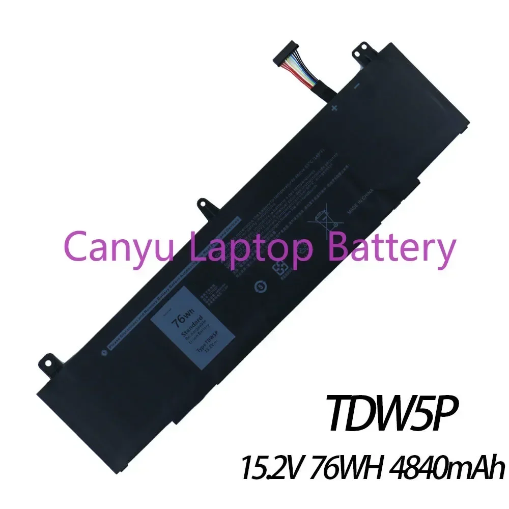 15.2V 76Wh TDW5P JFWX7 04RRR3 0V9XD7 4RRR3 P81G P81G001 For  Alienware 13 R3 ALW13C-1738 2508 2718 2738 2838 Laptop battery