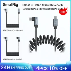 SmallRig USB-C to USB-C Coiled Data Cable Support 20Gbps High Speed Data Transfer and PD 100W Fast Charging for Camera 4793/4792