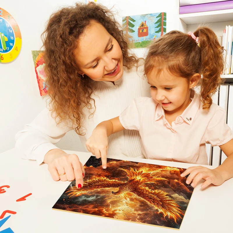 Platte houten puzzel Vakantiecadeau Speelgoed Educatief speelgoed voor kinderen Familiebijeenkomst Sfeer Wanddecoratie Houten puzzel