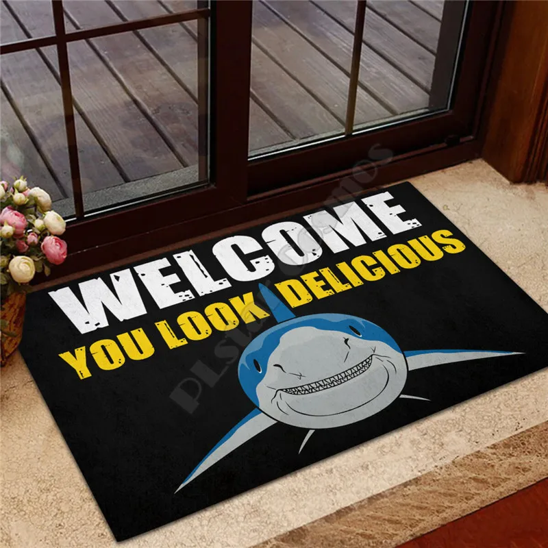 Pilot And Normal Personal Live Here Rubber Base Doormat 3D All Ove Printed Non Slip Door Floor Mats Decor Porch Doormat