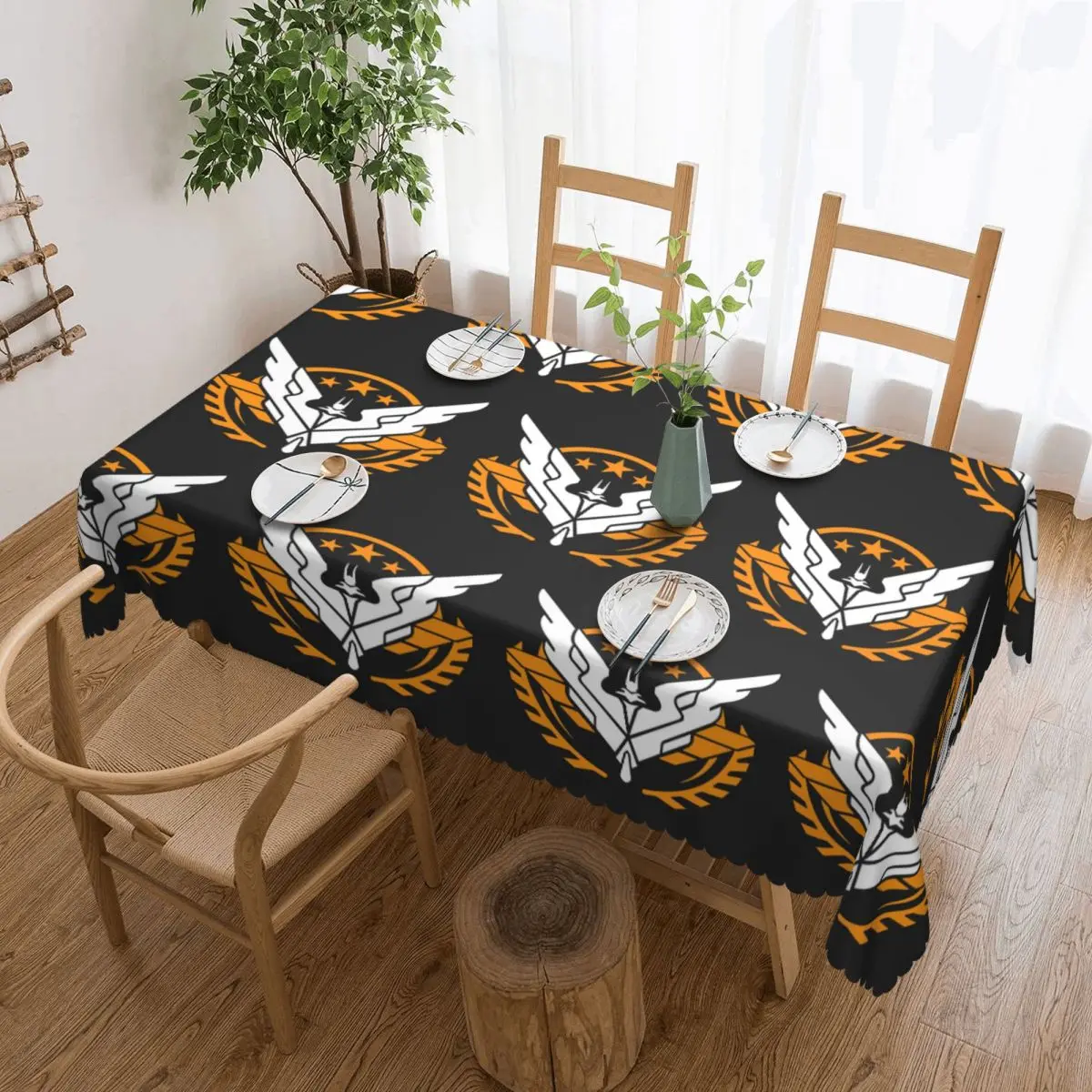 Elite Dangerous - Triple Elite Custom Rectangular Tablecloth Oilproof Table Cover for Dining Events Table Cloth