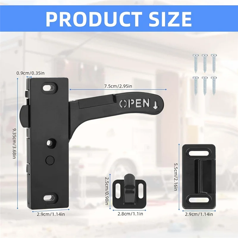 【B07R】RV للمنزل المتنقل، طقم استبدال بمقبض باب شاشة التخييم أقرب - تصميم اليد اليمنى #6