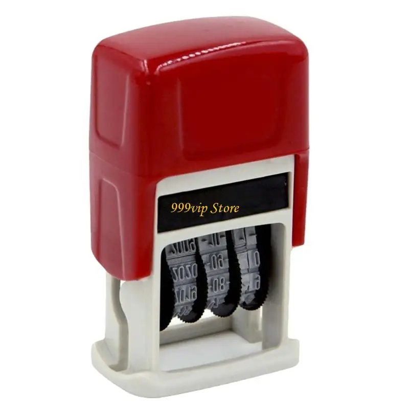 

C90C Rubber Stamp Line Dater Adjustable English Date Stamp for Scrapbooking Packaging Rubber Date Roller Stamp for Office