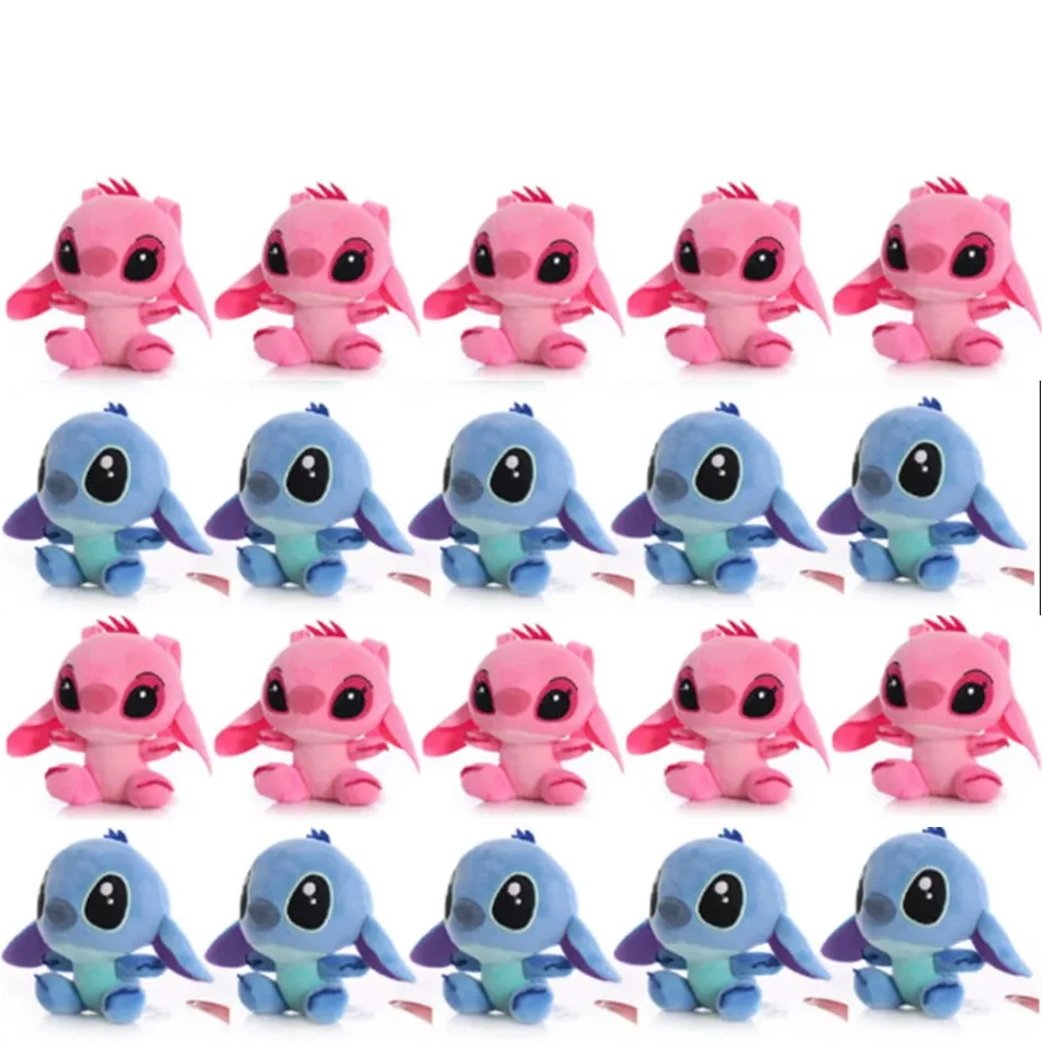 

5/20Pcs/Lot Cute Cartoon Lilo and Stitches Small Pendant Plush Toy,4" 10CM Kawaii Plush Keychain Kids Best Chirstmas Gift Toys