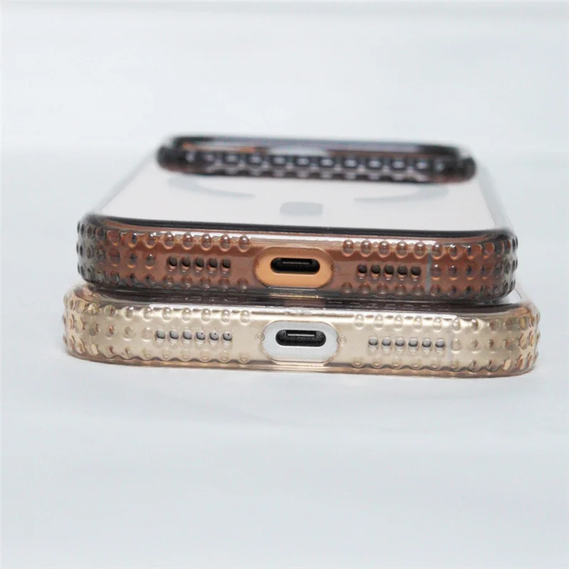 Convex Point Anti-slip Bumper Transparent Magsafe Case For iPhone 17Air 17 17Pro Max Touch Camera Button Wireless Charge Cover - Image 6