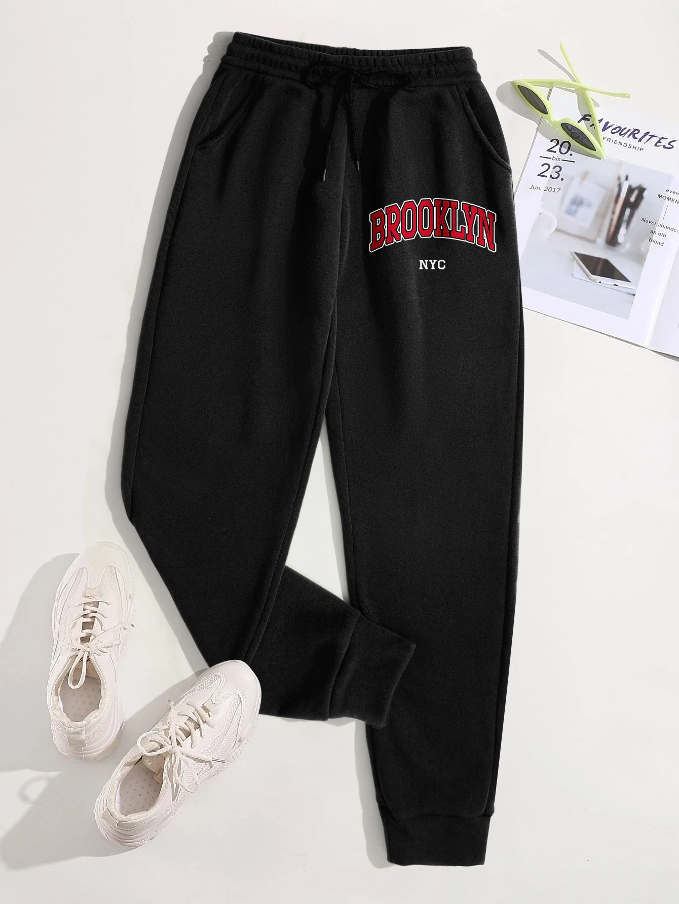 Brooklyn Nyc Printing Women'S Pants Casual Autumn Woman'S Pant Autumn Fashion Sweatpant Warm Long Joggers