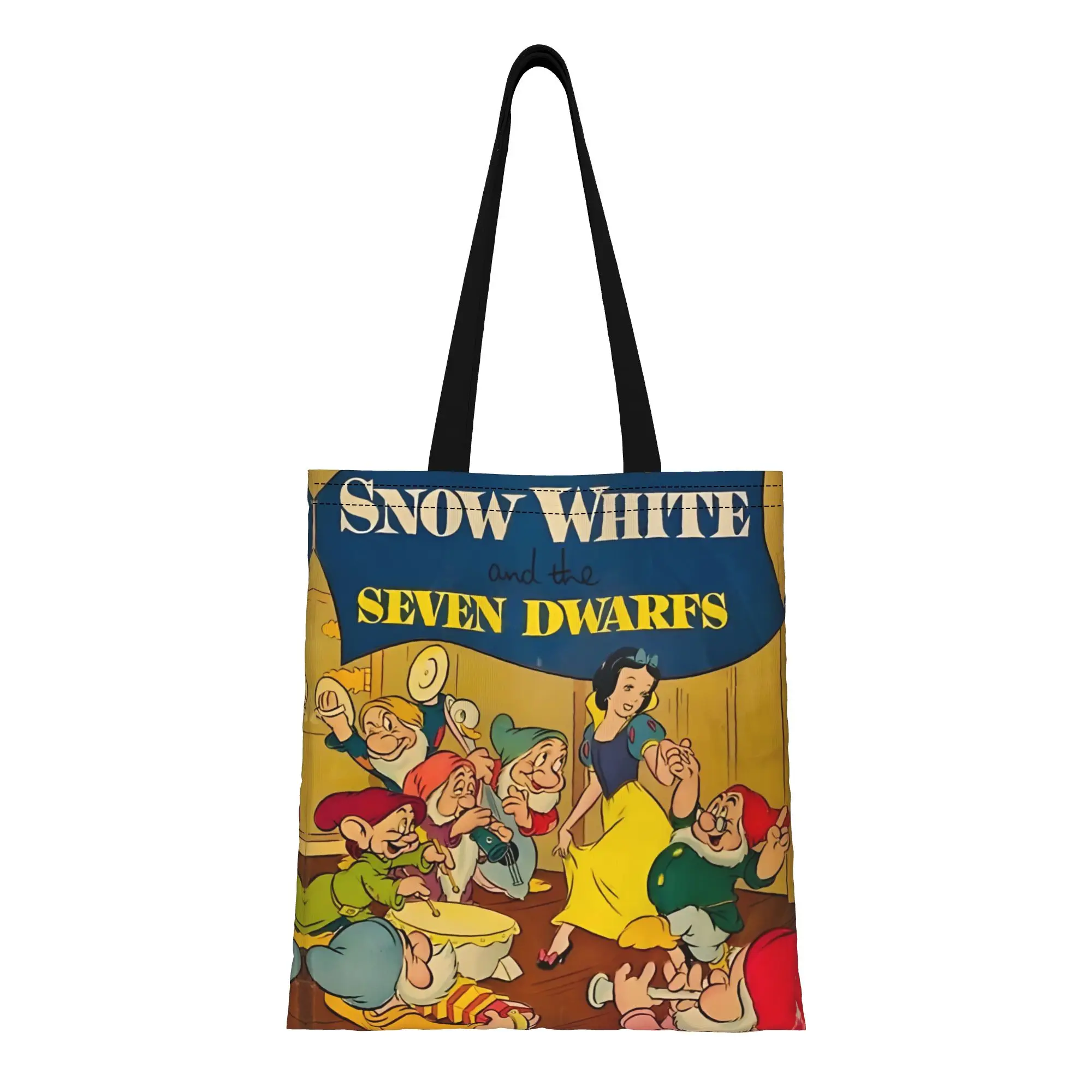 

Back to school A Princess And Seven Dwarfs On A Magazine Cover Snow White and the Seven Dwarfs Canvas Tote Bag Top-Handle Bags