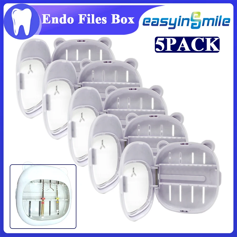 5/1pc EASYINSMILE Dental Endo File Holder for Endodontic Files Dentistry Sterilizer Case Endo Block Measuring Ruler Dental Tray