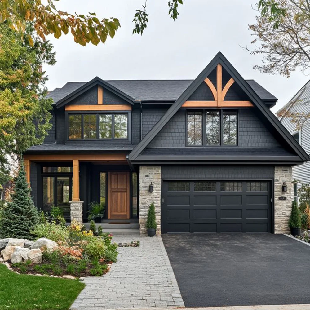 

Sixinalu Electric Garage Door Pivot Entrance Bi-Folding With Motor Entry Doors Aluminum Profile Double Glazed Custom Home Decor