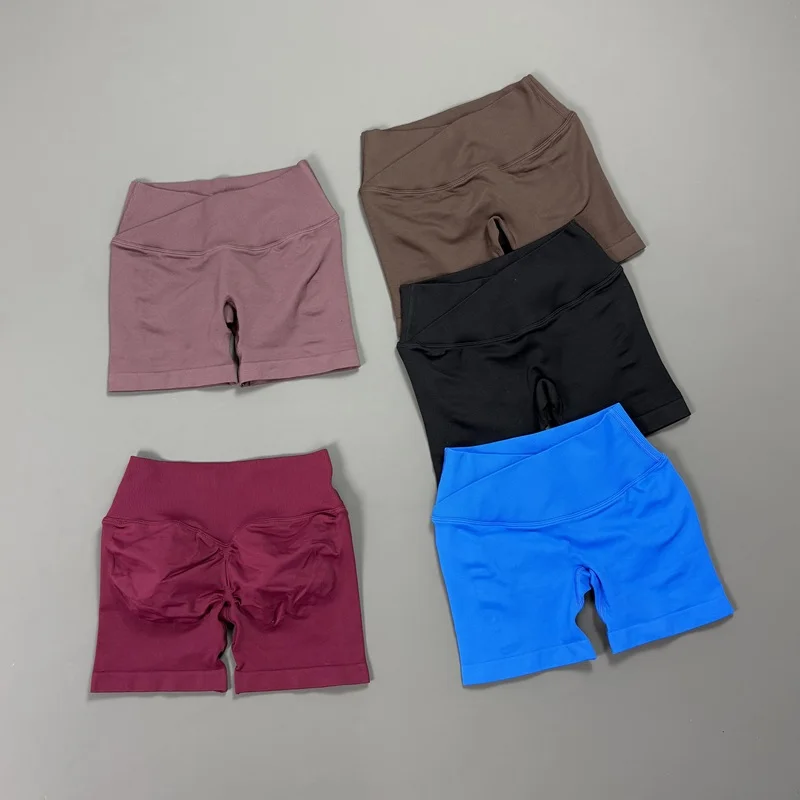 shorts-esportivos-femininos-com-cintura-cruzada-sem-costura-efeito-levanta-bumbum-controle-de-abdomen-alta-elasticidade-slim-para-yoga-pilates-e-treino-de-academia