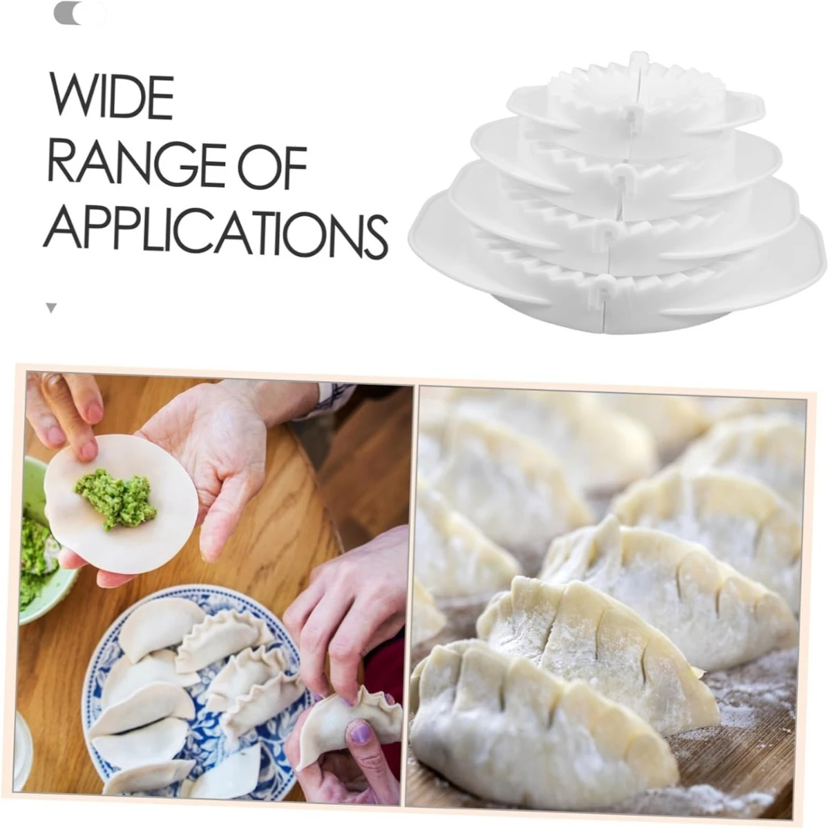 Ravioli Dumpling Maker 4 Size Press Pastry Pie Dough Gyoza Mold Mould Tool Easy Clean Eco Friendly Baking Tools Kitchen Aid