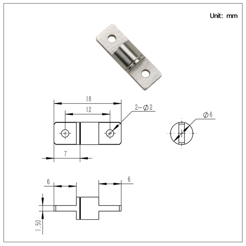360 Degree Circular Rod Embedded Torque Hinge Medical Equipment Arbitrary Stop Torque Hinge Small Damper