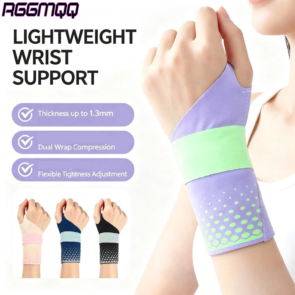 1/2PCS Soft Thumb Ultra-Thin Wrist Brace,Adjustable Carpal Tunnel Wrist Support Sleeve,Invisible Wrist Guard for Office Tennis