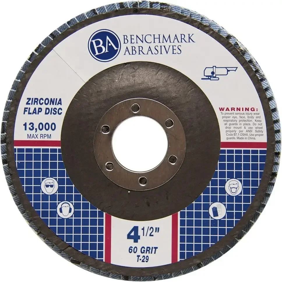 Abrasives 4.5" x 7/8" Premium Zirconia Type 29 Flap Discs 4 1/2 for Angle Grinder, Sanding Discs, Finishing - Grinding Wheels 4