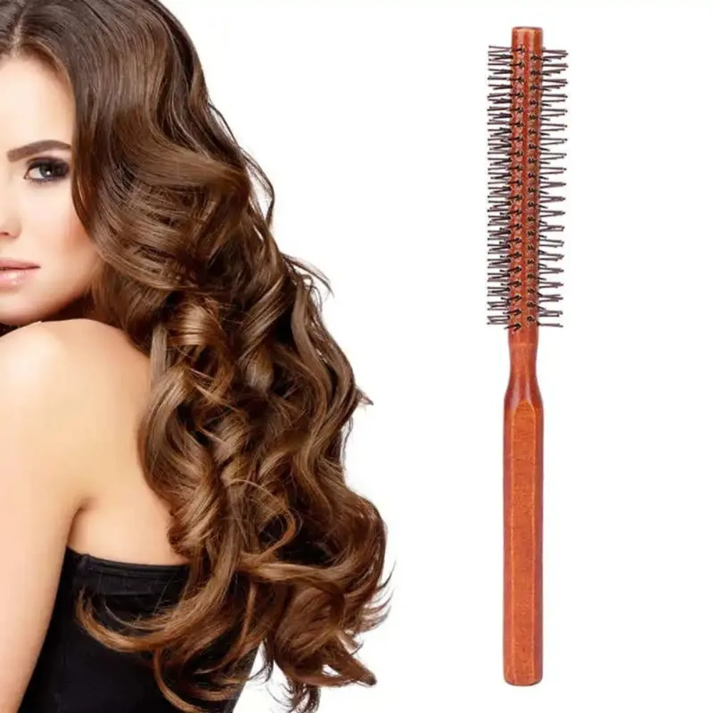 New Round Beard Comb Hairbrush Roller Styling Hair Brush Small Curling Roller Hairbrush Unisex