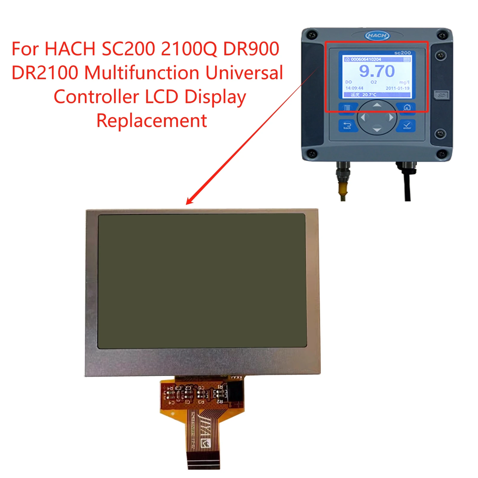 New Original LCD Screen For HACH SC200 2100Q DR900 DR2100 Multifunction Universal Controller LCD Display Parts Replacement
