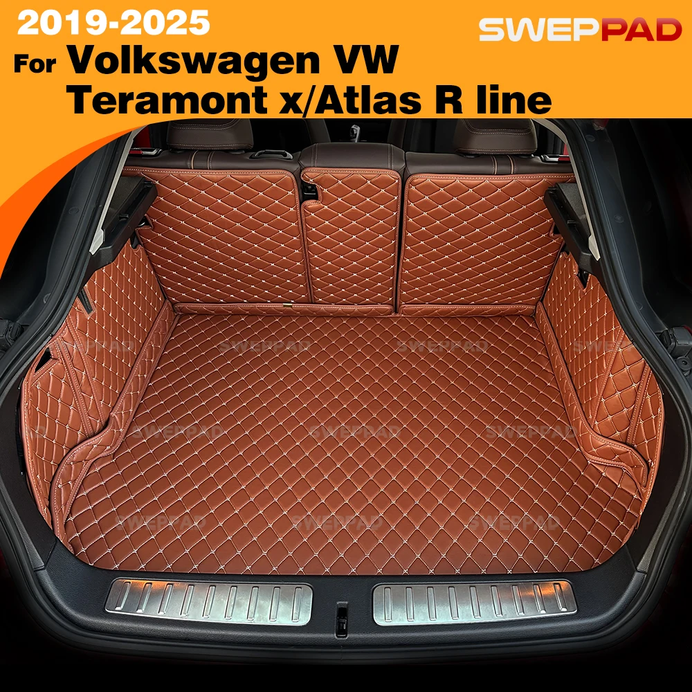 

Для Volkswagen VW Teramont x/Atlas R line 2019-2025 2024 2023, автомобильный коврик для багажника с полным покрытием, автомобильный багажник, аксессуары для интерьера