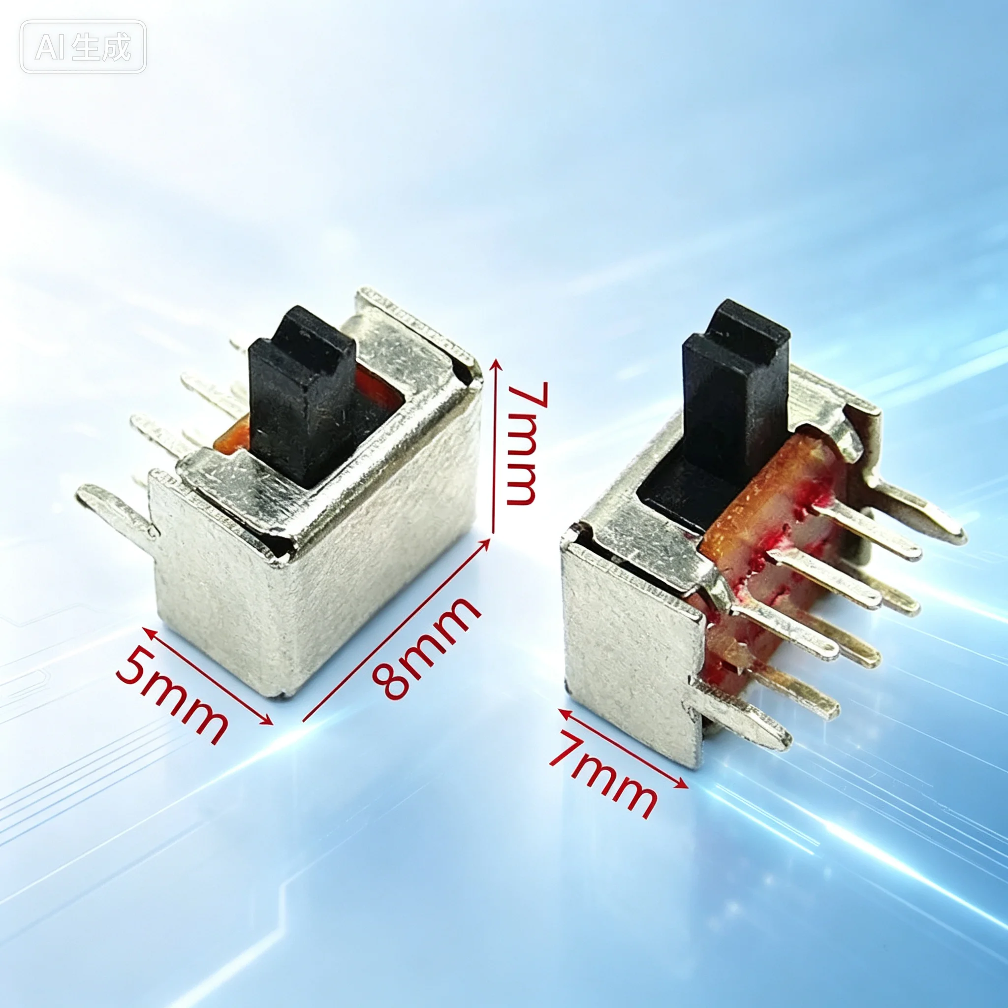Switch for  Portable DVD EVD Video Player Dual Row Slide Power Switch 100pcs