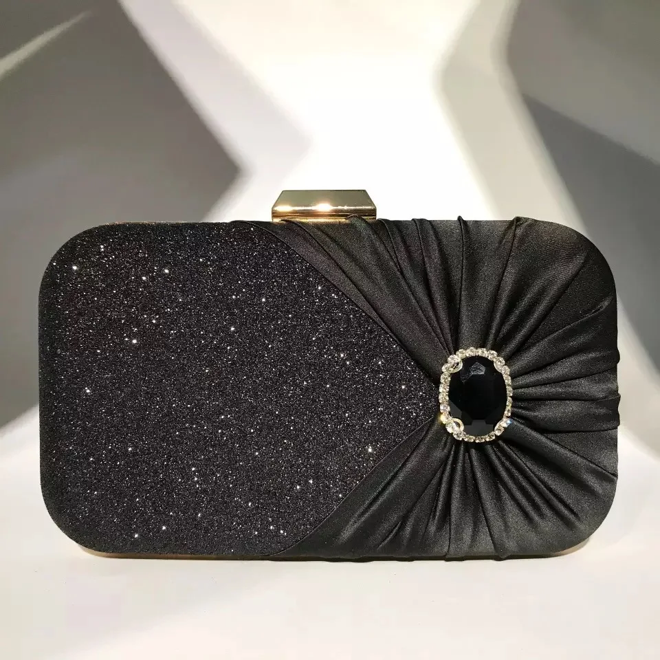 Silver Luxury Crystal Evening Bags Flower Designer Diamond Day Clutches for Women Wedding Bridal Purse 2025 New Green view 3