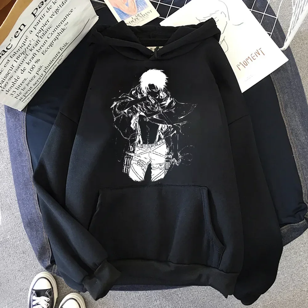 Autumn Harajuku Casual Women Pullovers Funny Japanese Anime Printed Punk Hoodies Round Neck Gothic Sweatshirt Tops Unisex