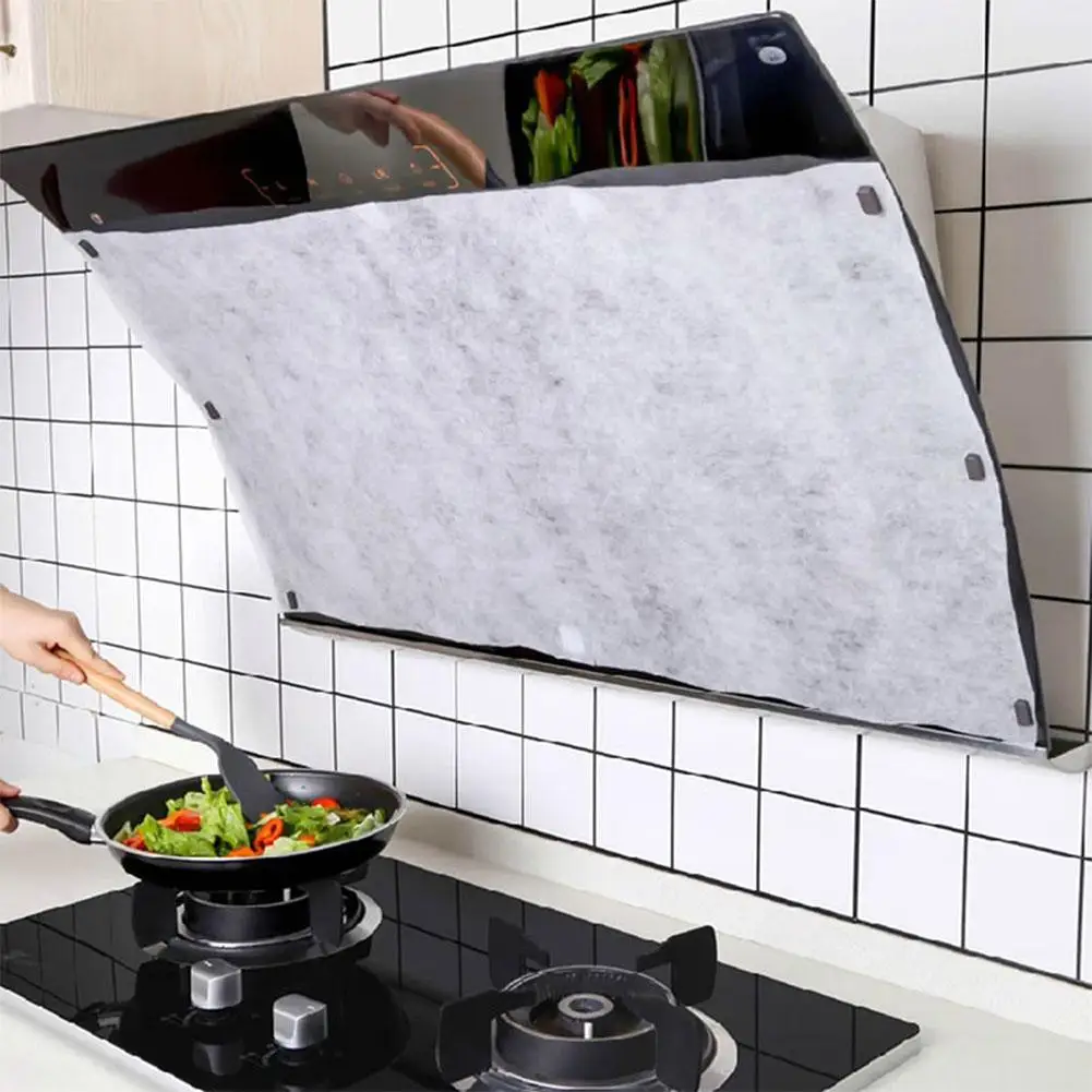 Flame Retardant Non-Woven Range Hood Filter Paper Self-Adhesive Kitchen Oil Smoke Filter Screen Cuttable Filter Membrane - view 3