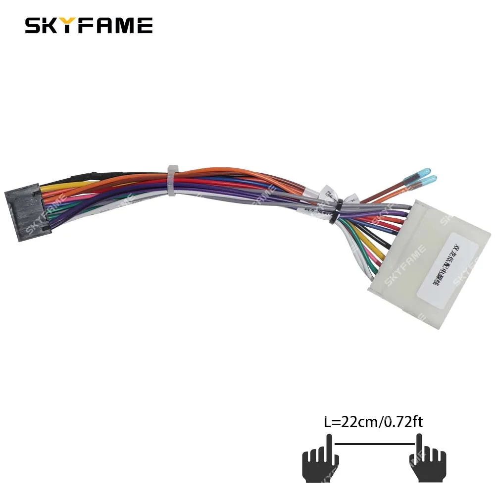 SKYFAME سيارة 16pin الأسلاك تسخير محول فك أندرويد راديو كابلر الطاقة ل سانج يونج بويك شيفروليه