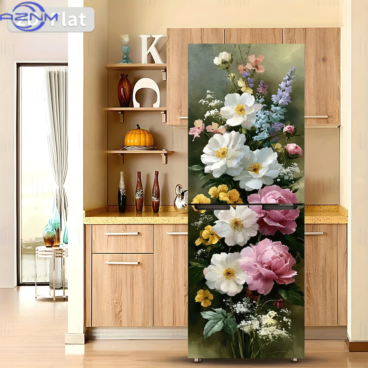 2D Flat Printing 1pc Refrigerator Sticker , 