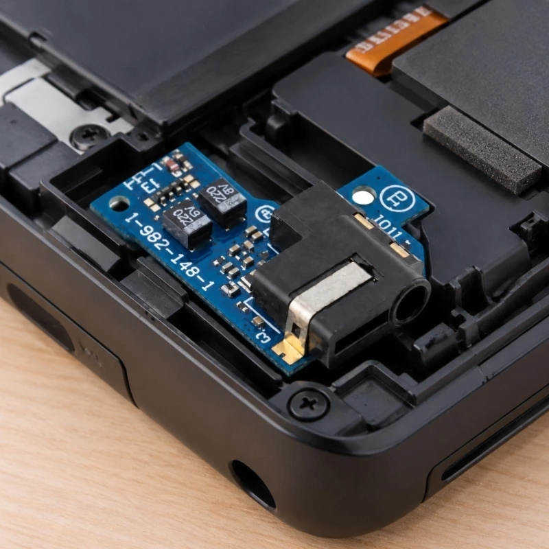 Replacement Sound Connection Board for the Intended Handheld System with Board-Mounted Headphone Port for Damaged or