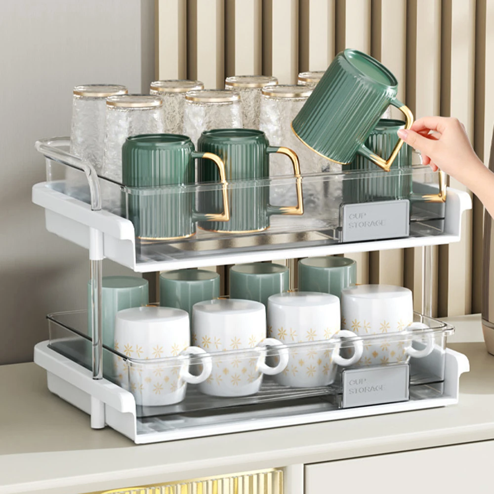 

Under Sink Organizer For Bathroom Kitchen Storage Sliding Drawer Pull Out Under Sink Cabinet Organizers Kitchen Organizer 2 Tier