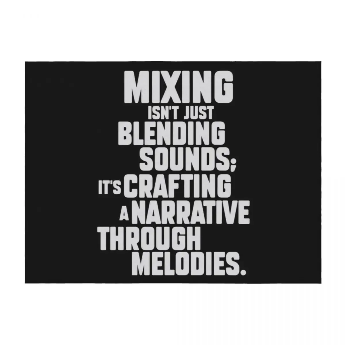 

The art of mixing music. DJs gift. Throw Blanket Quilt halloween Heavy Designers Blankets