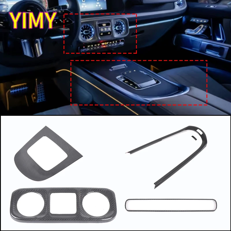 

Real Carbon Fiber Kit Central Control Gear Lever Panel, Air Conditioning Air Outlet Frame for Mercedes-Benz G-Class W463 2025